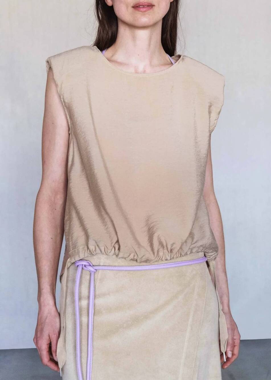 NEW HUMANOID elijah sleeveless top in coconut